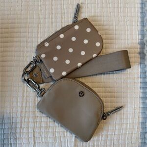 Lululemon Athletica Tan and Polka Dot Pouches